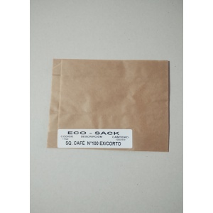 Saco kraft café tipo 100 extra corto paq. 1000 un.m.m.