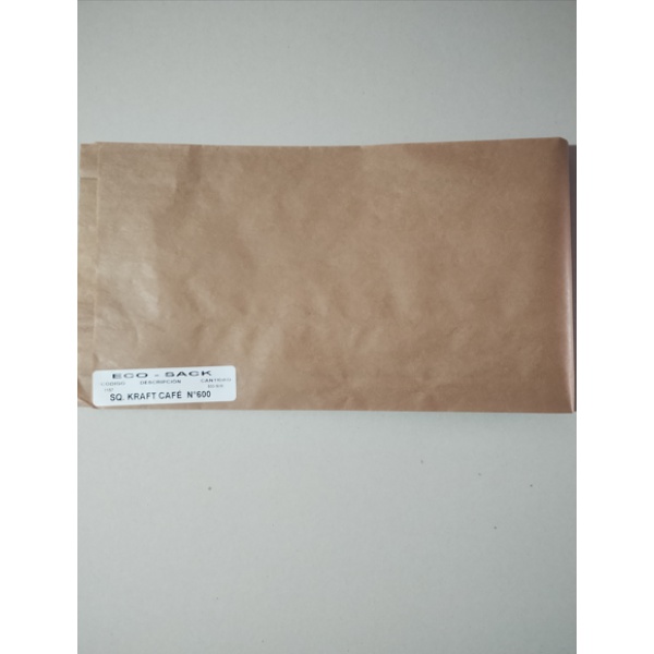 Saco kraft café tipo 600 paq.   500 un.m.m.
